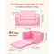 Foldable Kids Sofa with 28D Foam, Plush Fabric and Nap Bed Feature